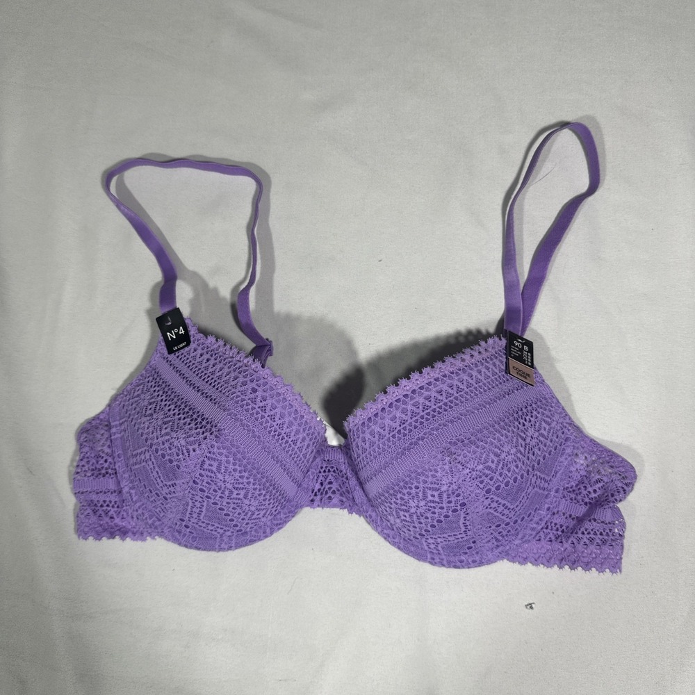 NEW Etam [ 34B US ] Coque Fine Lightly Lined Lace Bra in Purple‎ #U1644